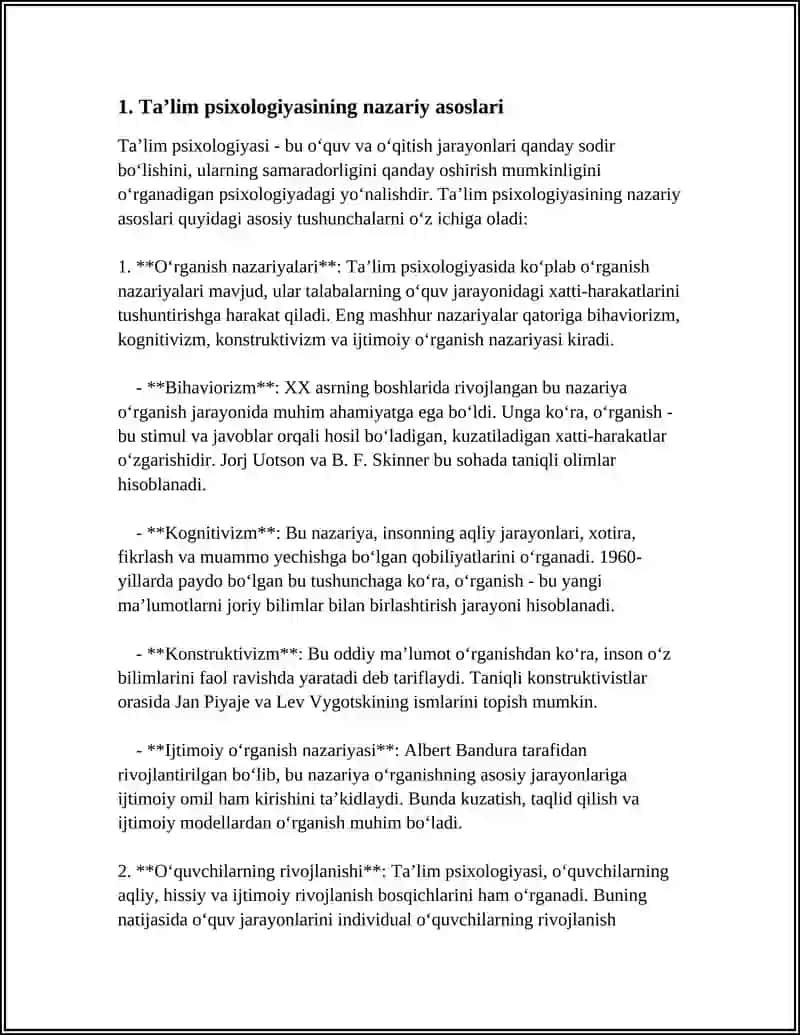 TAʼLIM PSIXOLOGIYASI 3