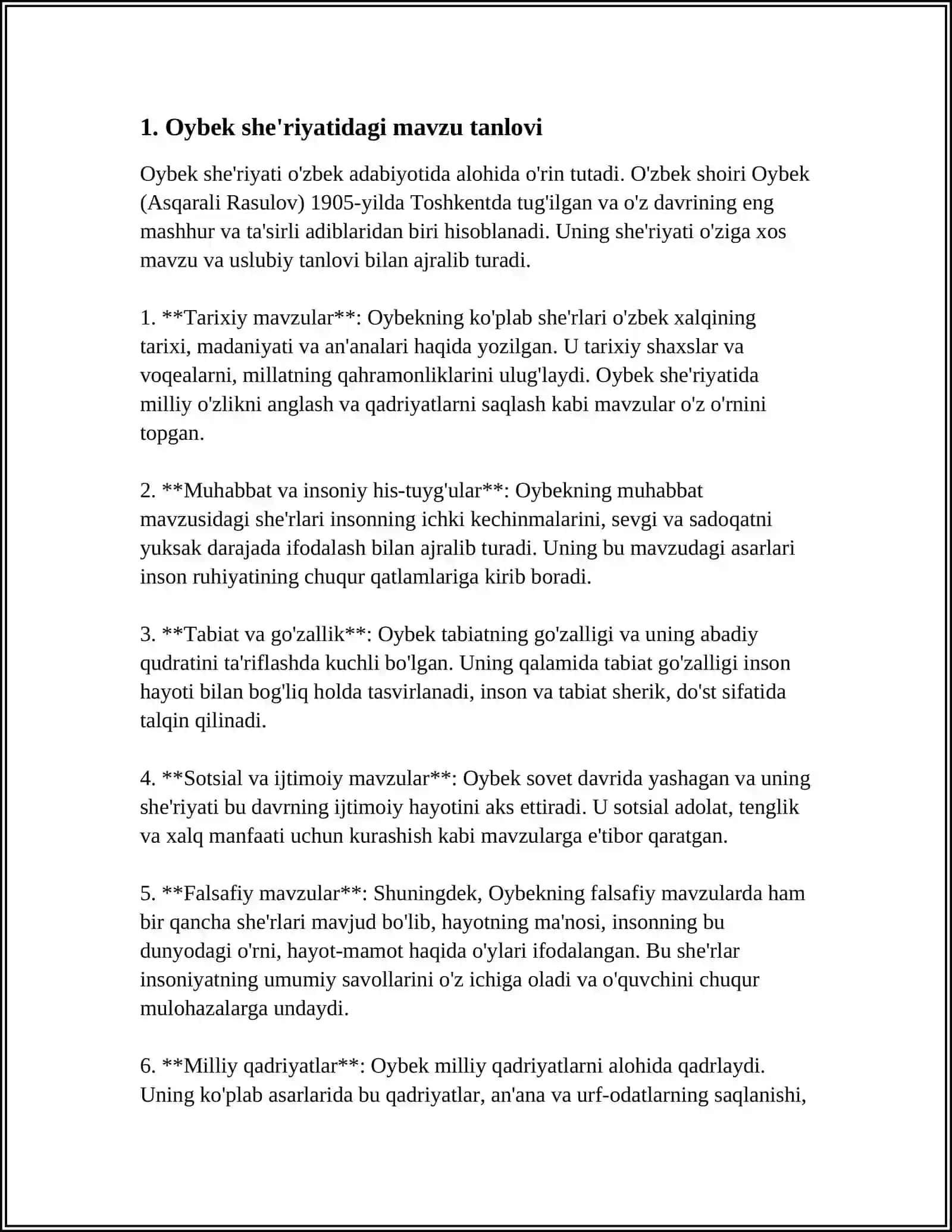 Oybek She'riyati 3