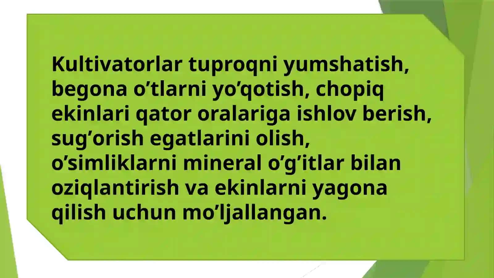 O’SIMLIKLARNI PARAVARISHLASH VAHIMOYALASH MASHINALARI 3