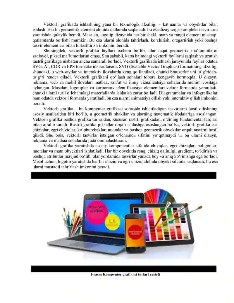 Kompyuter grafikasi turlari vektorli, rastrli, fraktal  grafikasi 3