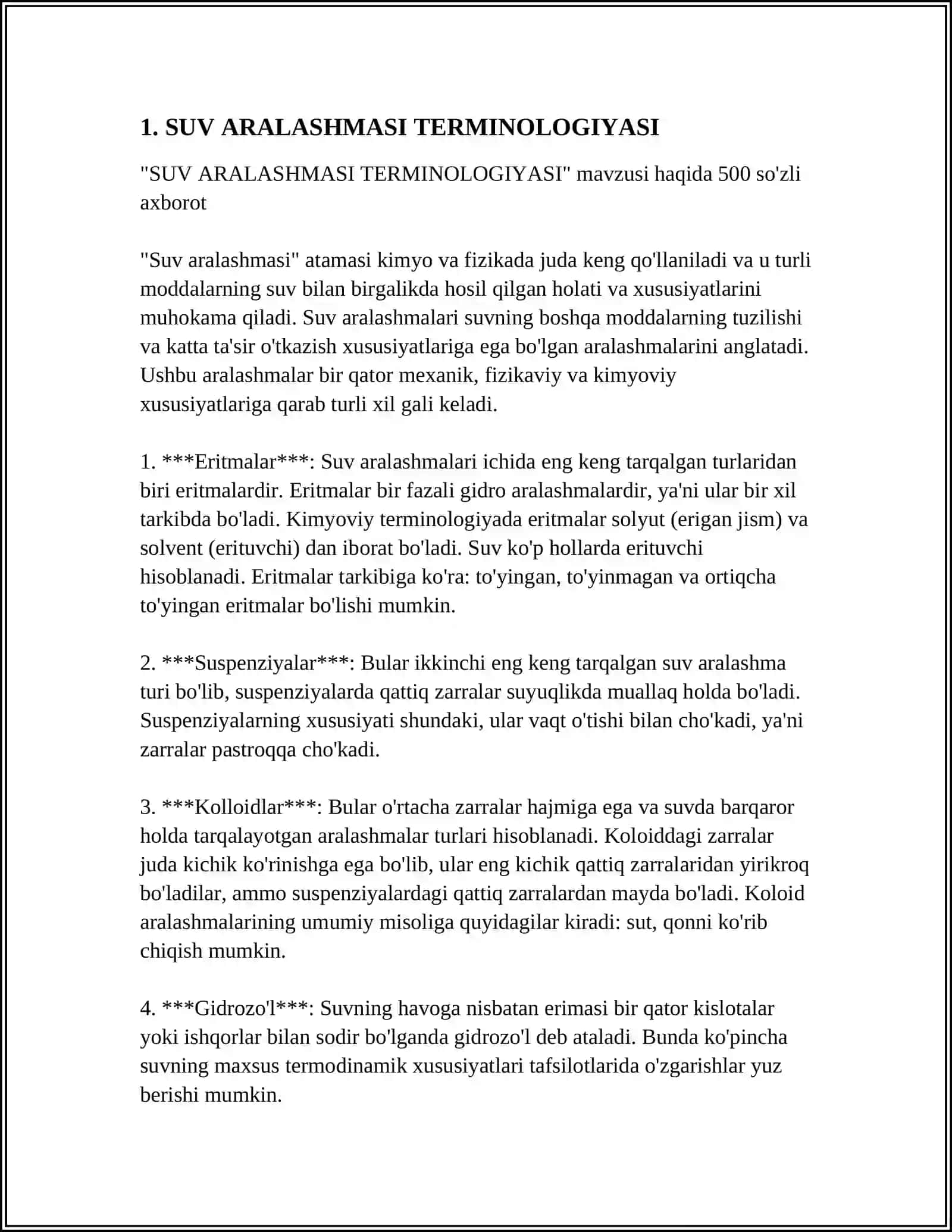 SUV ARALASHMASI TERMINOLOGIYASI 3