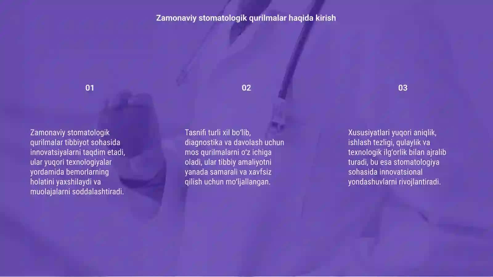 Zamonaviy stomatologik qurilmalar,tasnifi va xususiyatlari 3