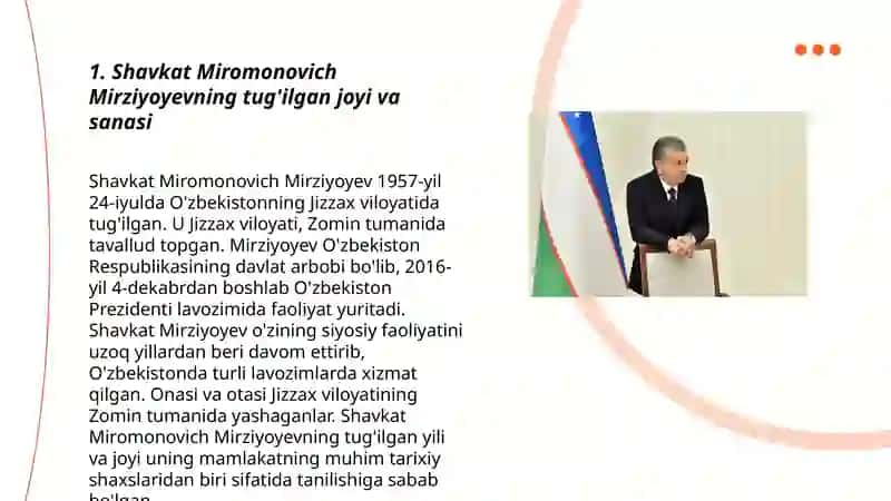 Shavkat Miromonovich Mirziyoyev biografiyasi 3