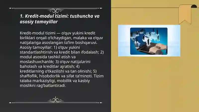 Kredit-modul tizimi haqida tushuncha 3