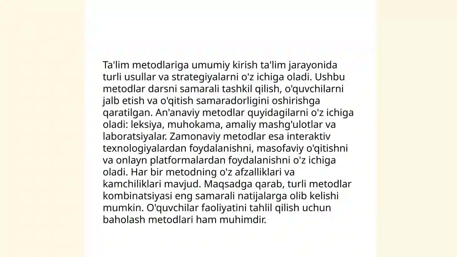 Ta'lim metodlari va vositalari 3