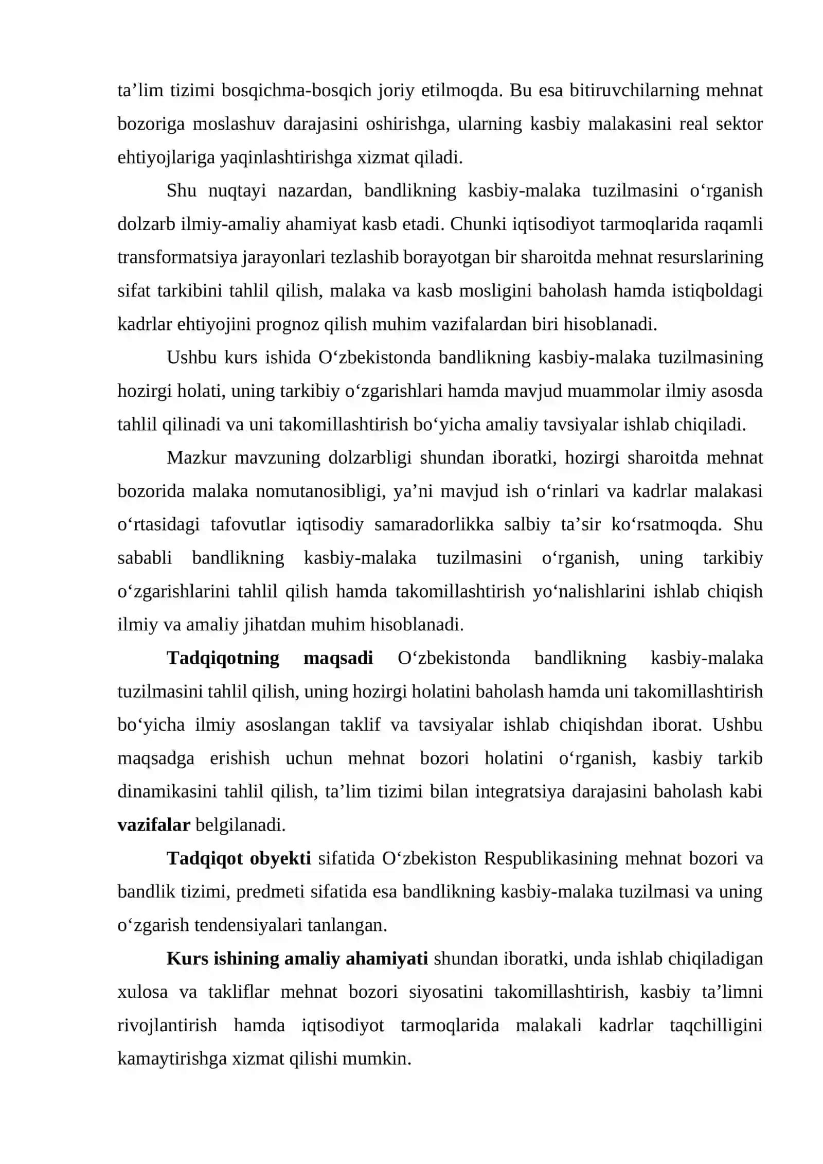O'zbekistonda bandlikning kasbiy-malaka tuzilmasi 3