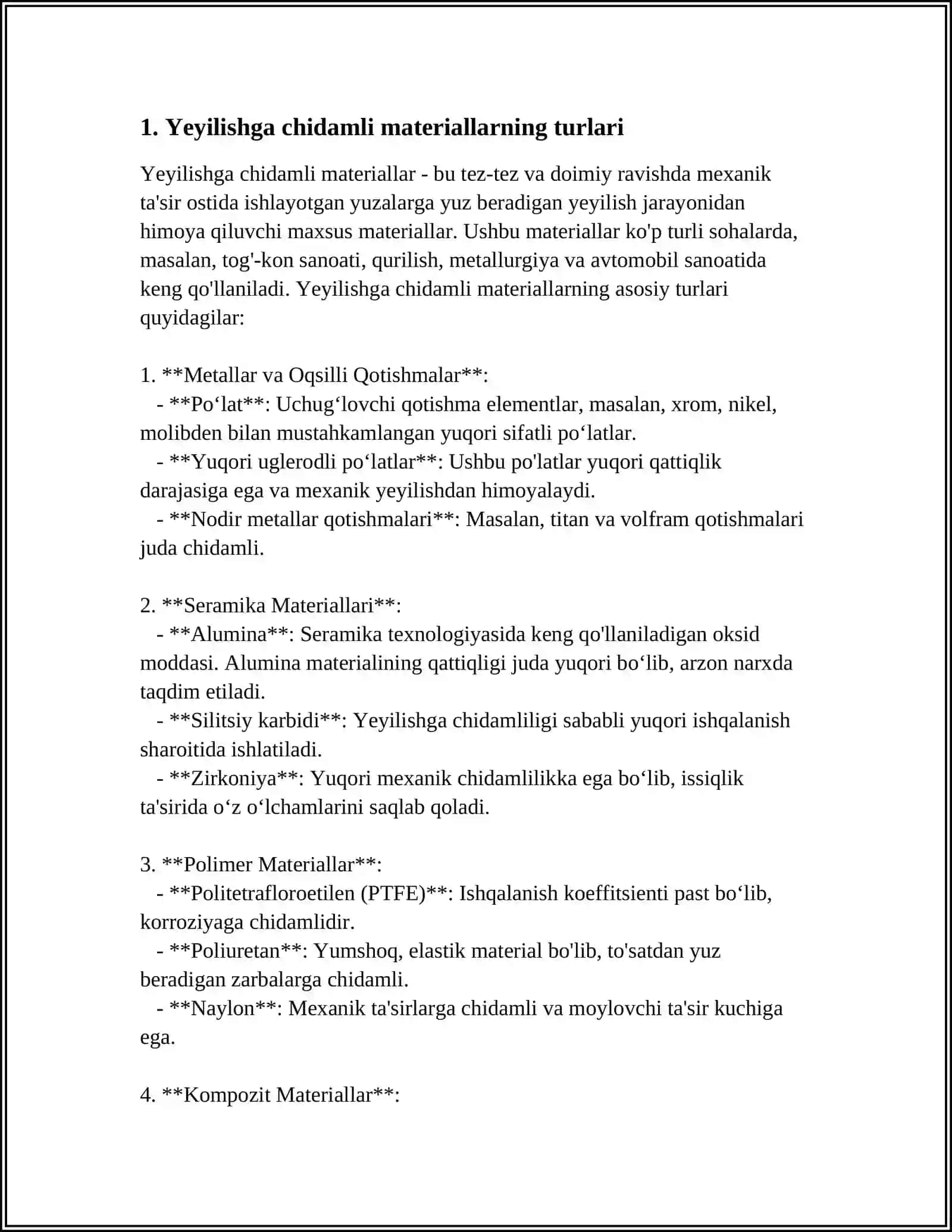 YEYILISHGA CHIDAMLI MATERIALLAR 3