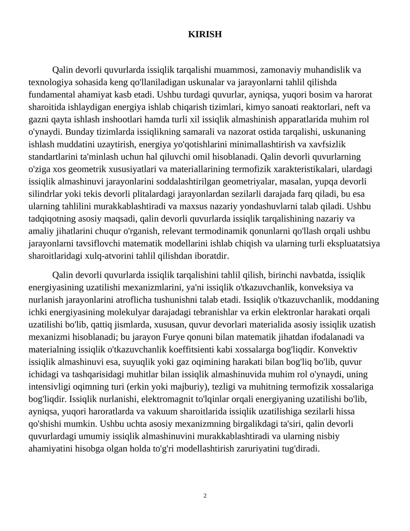 Qalin devorli quvurlarda issiqlik tarqalish jarayoni 3