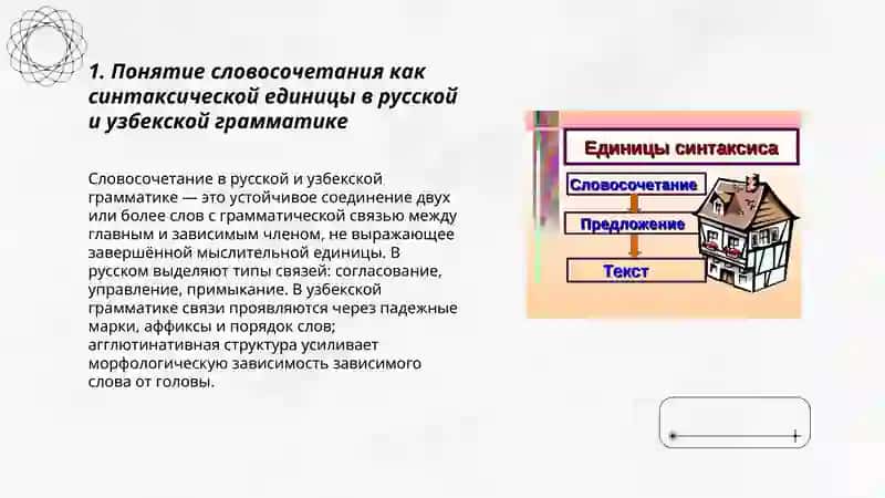 Словосочетание как синтаксическая единица в русском и узбекском языках 3