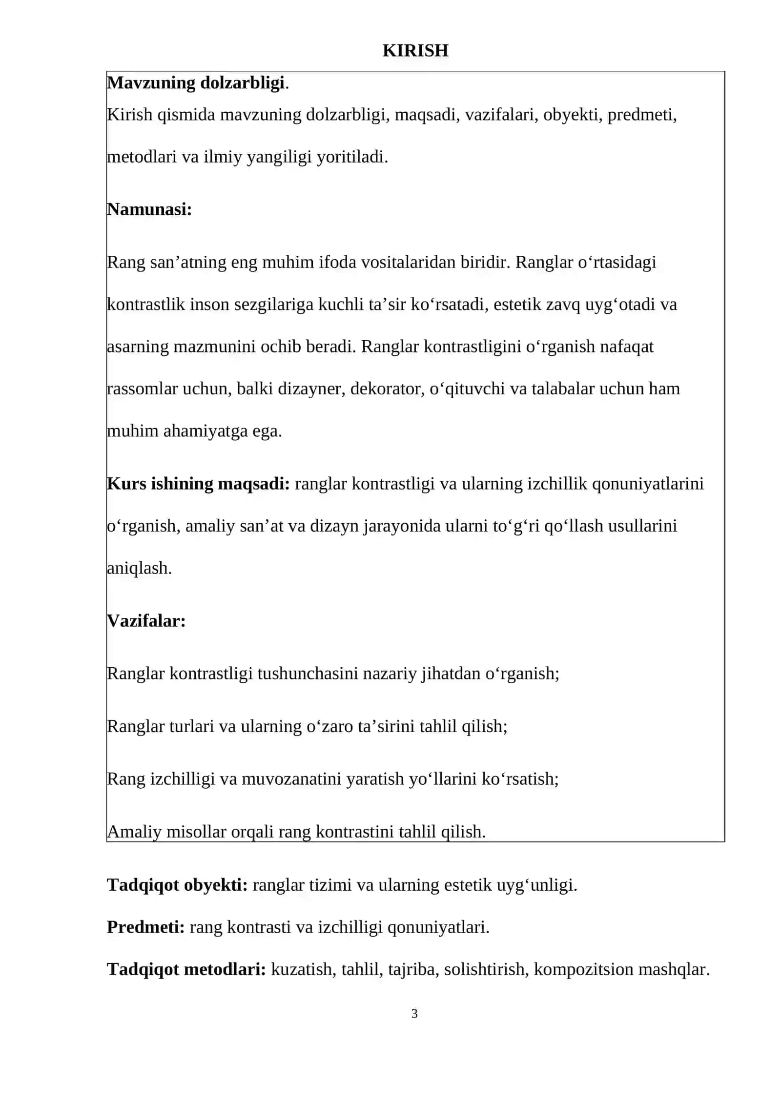 Ranglar kontrastligi izchiligini o‘rganish 3