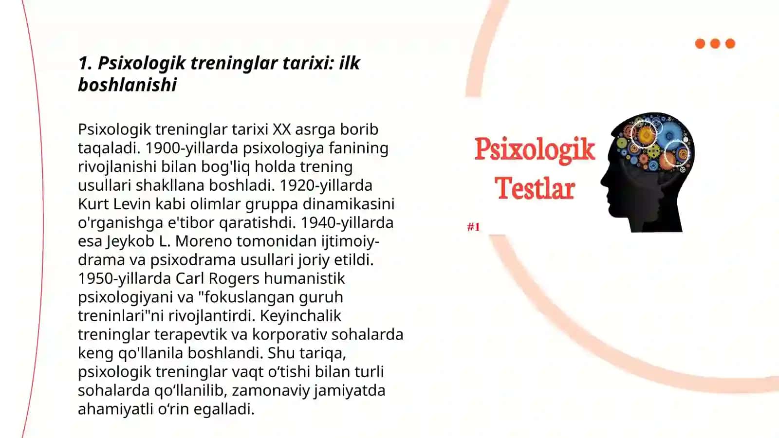 Psixologik treninglar tarixi 3
