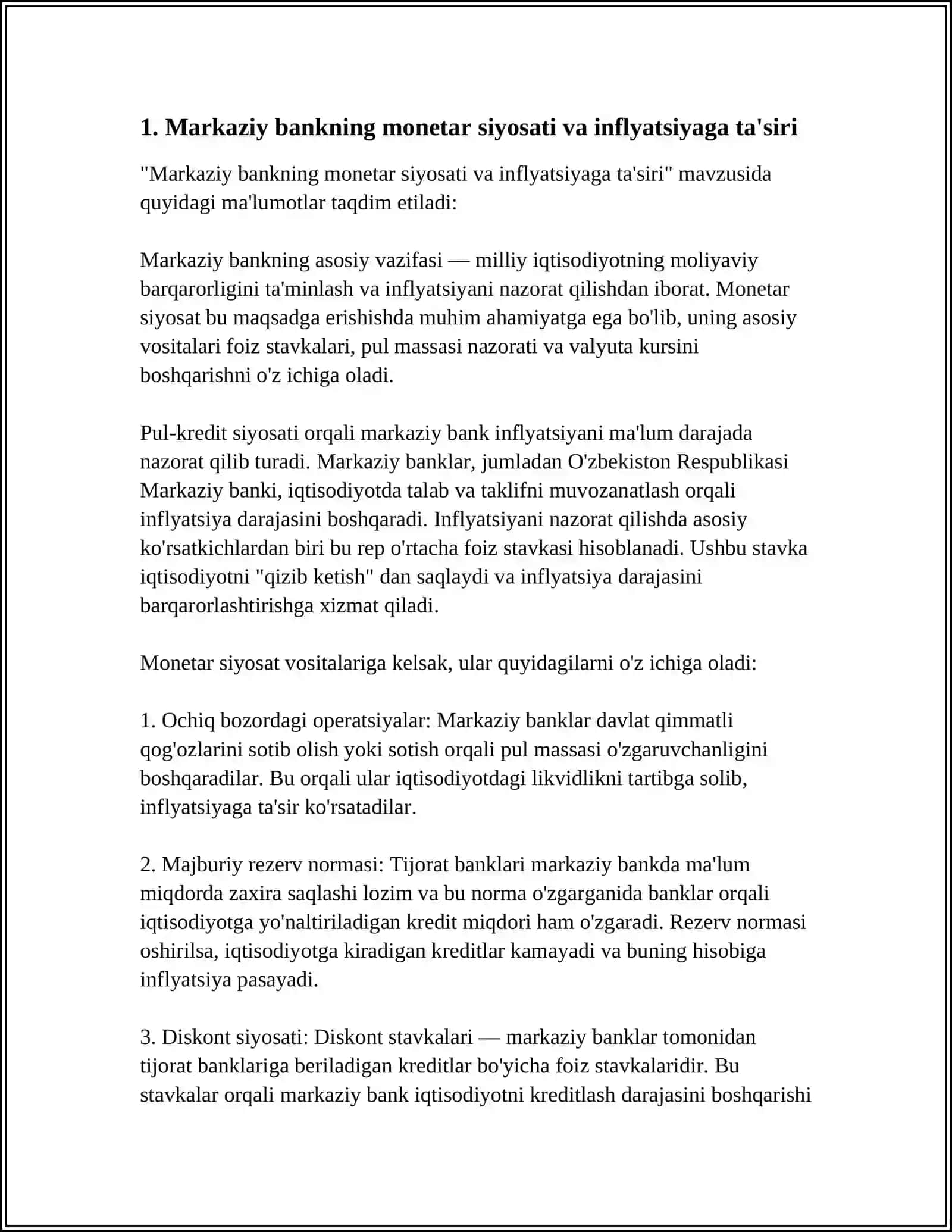 MARKAZIY BANK FAOLIYATI HAQIDA 3