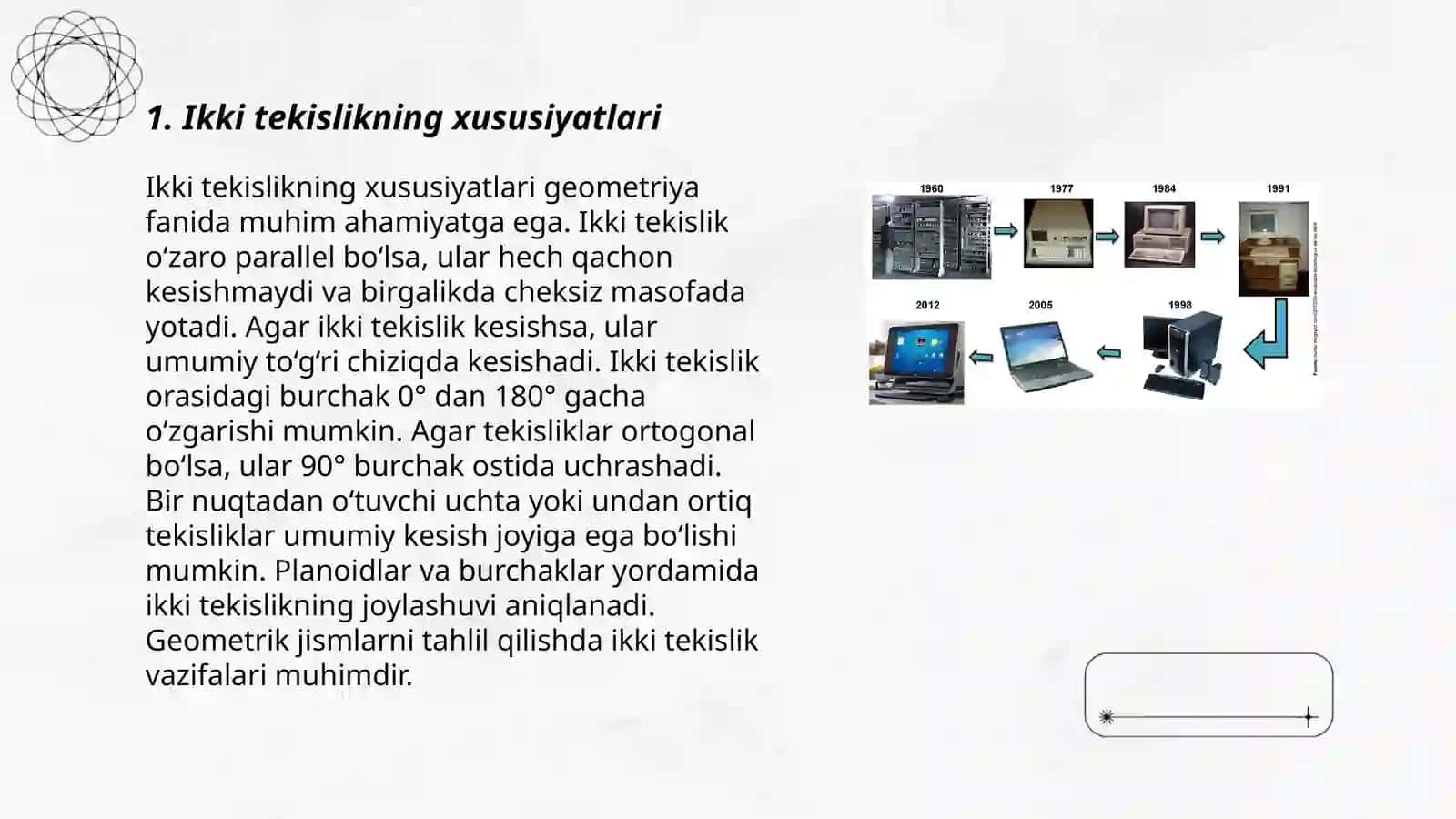 Ikki tekislikning o’zaro holati chizmalari 3