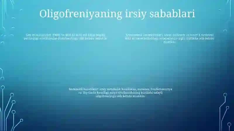 Oligofreniyaning Irsiy Shakllari 3