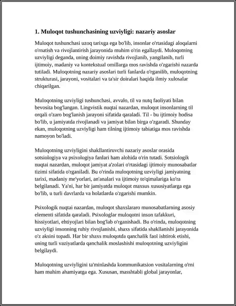 Muloqot Tushunchasining Uzviyligi va O'ziga Xosligi 3