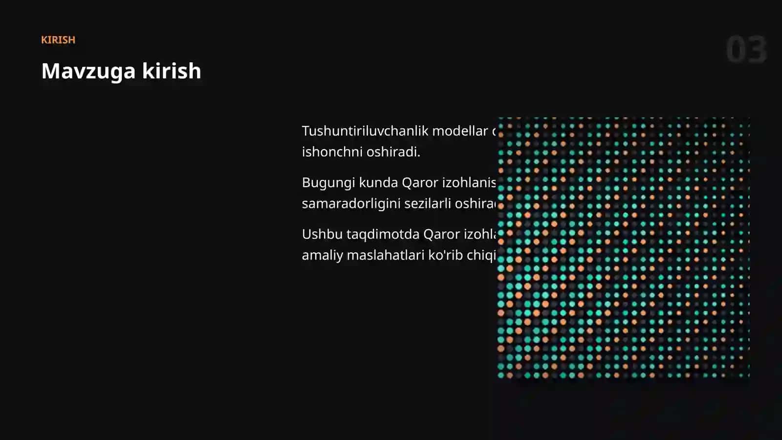 Tushuntiriluvchanlik 3