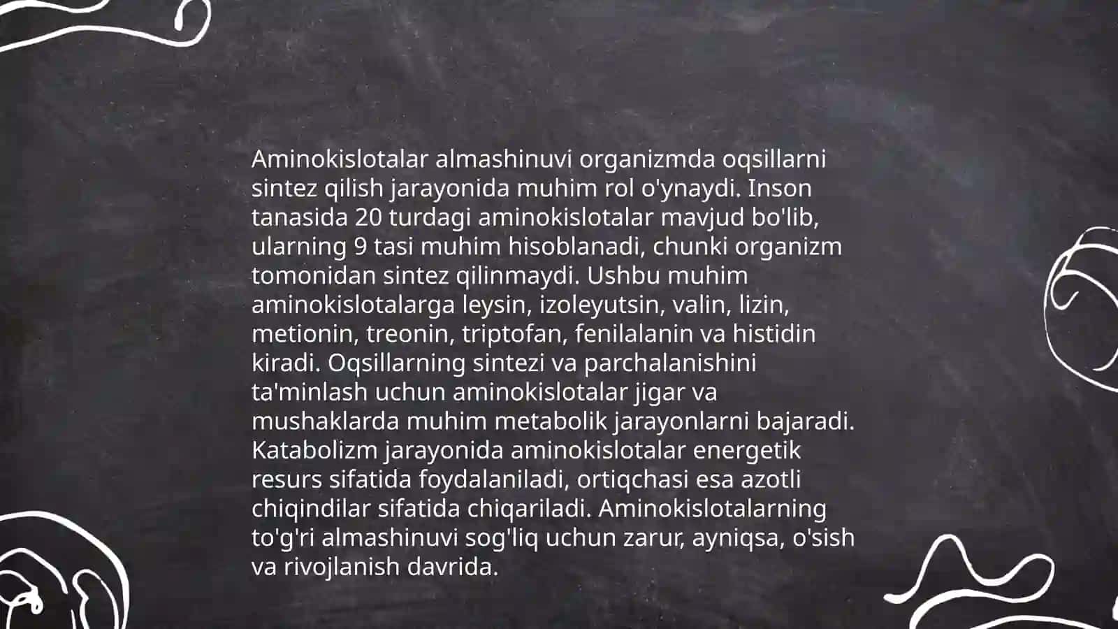 Aminokislotalar almashinuvi 3