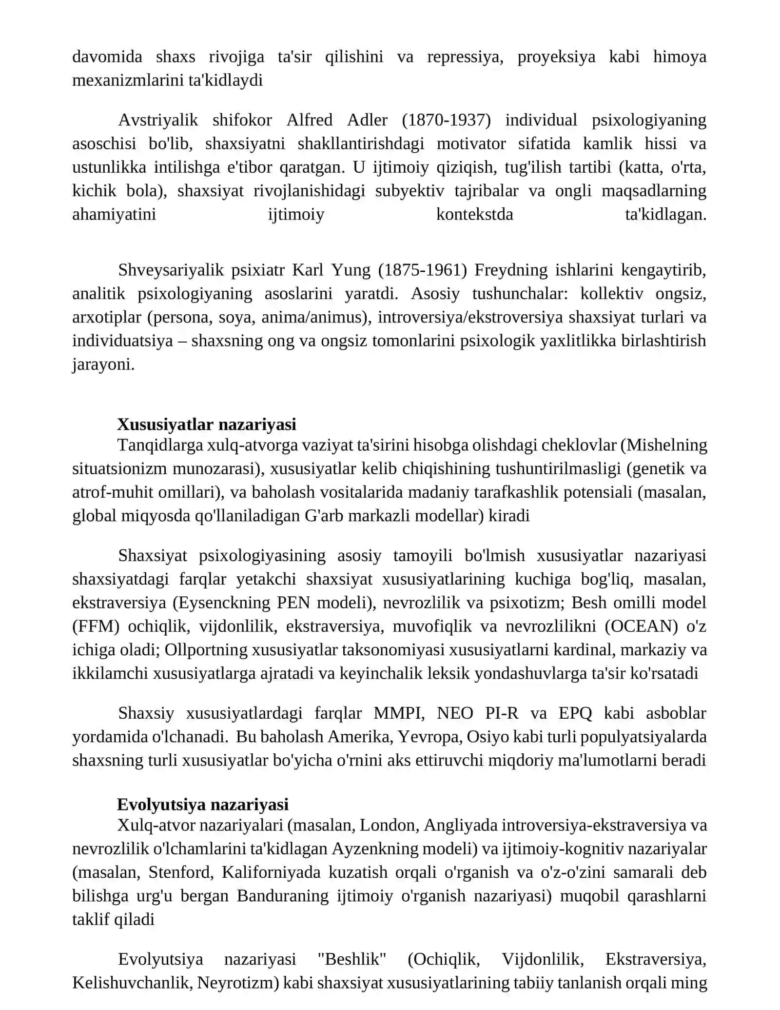 Shaxs psixologiyasining fundamental individual nazaryalari 3