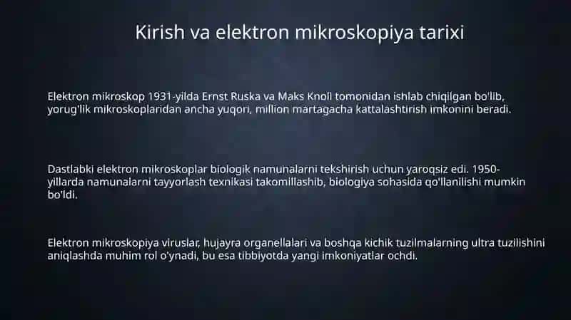 Elektron mikroskopiya usulining tibbiyotda ahamiyati 3