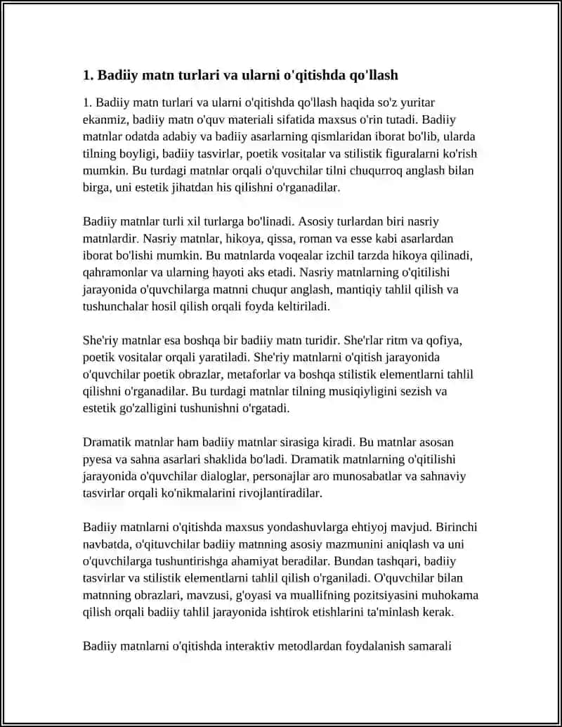 MATN TURLARI VA ULARNI QOLLANILIWI 3