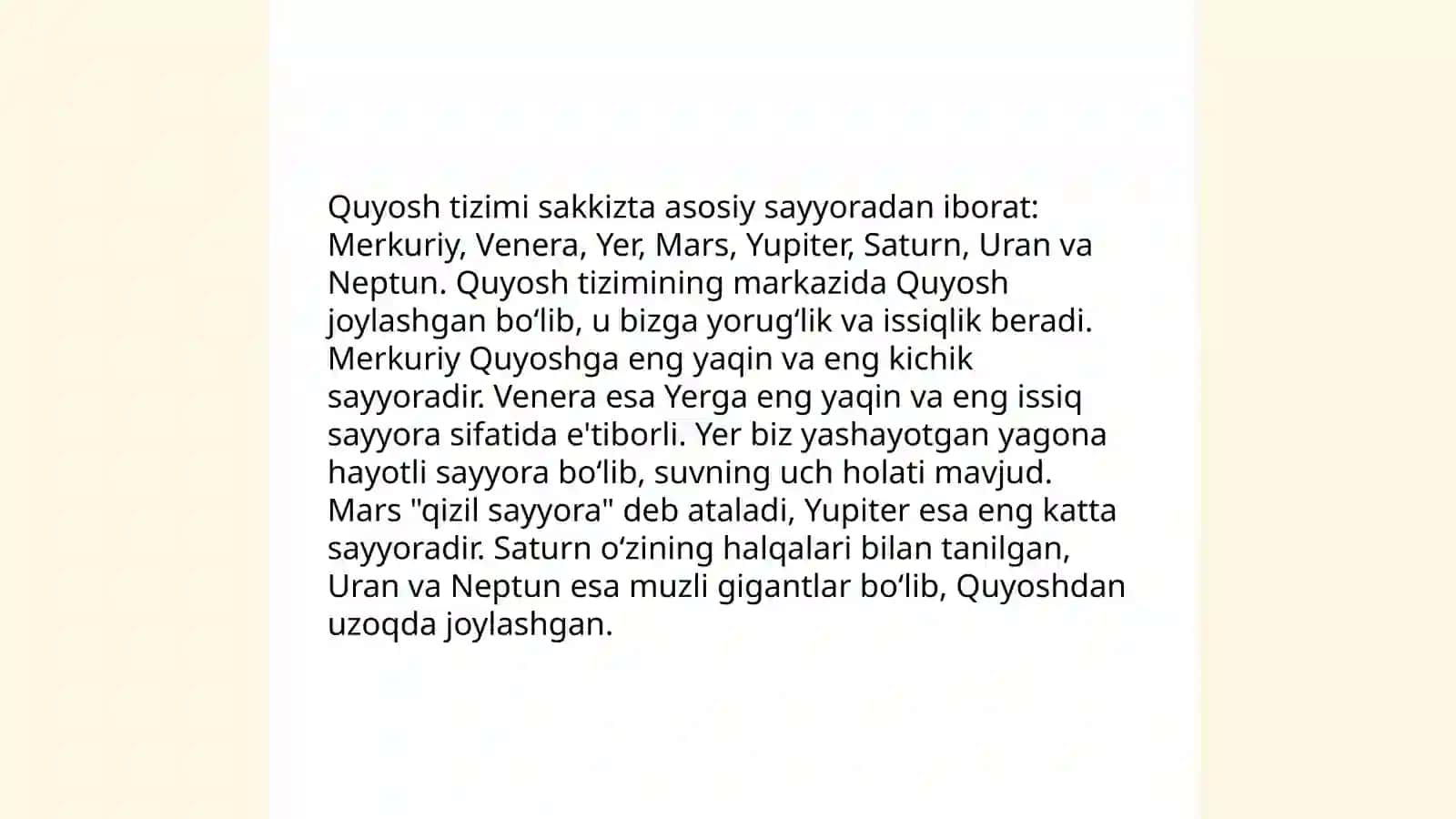 Sayyoralar va Quyosh tizimi 3