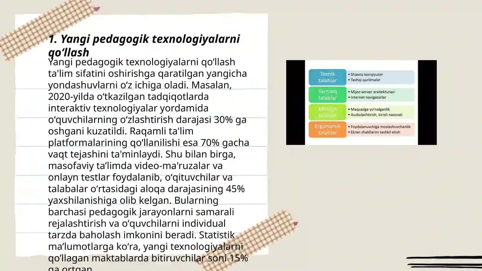 Yangi pedagogik texnologiyalarni qo‘llash 3