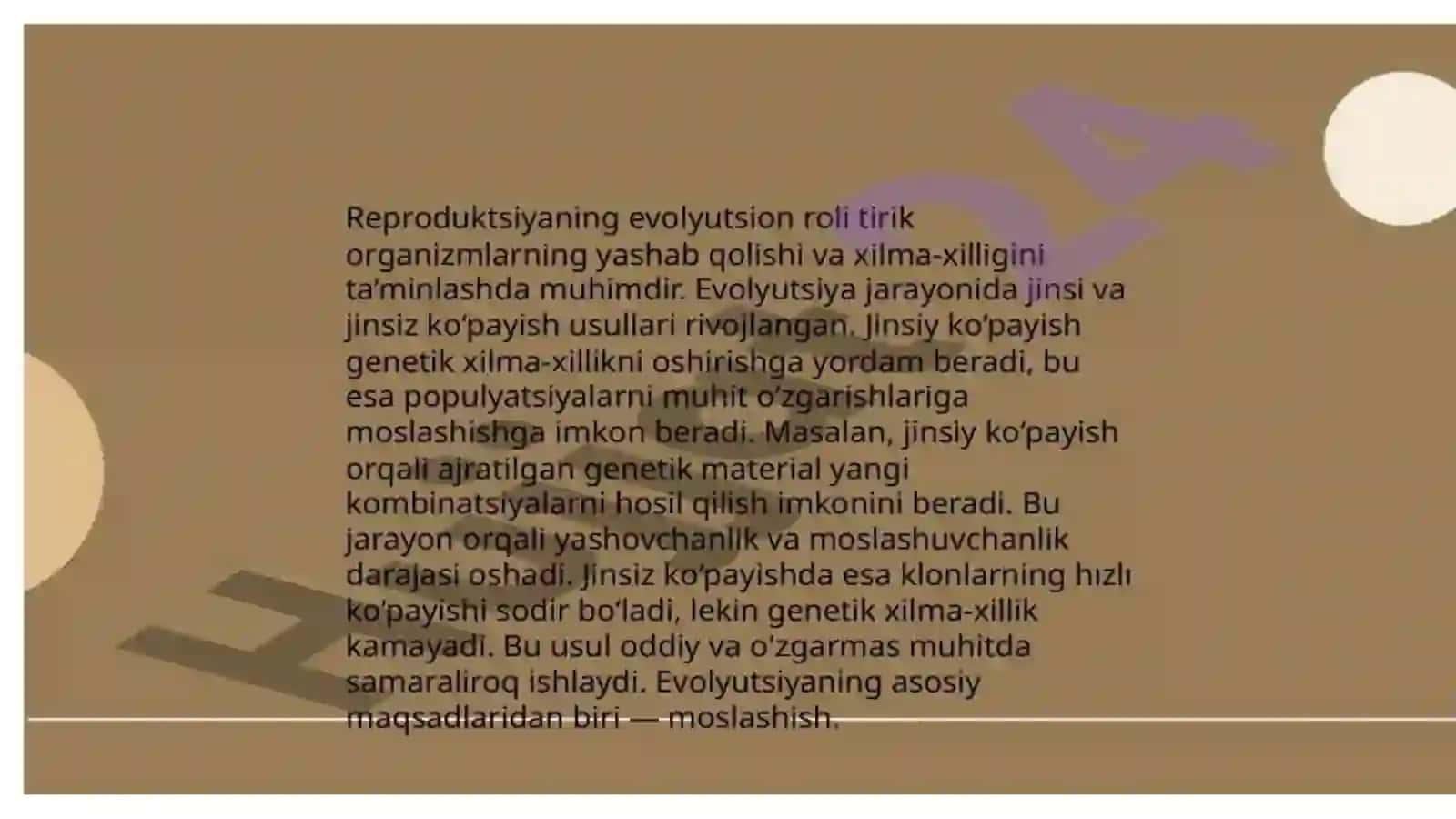 Reproduktsiyaning ahamiyati 3