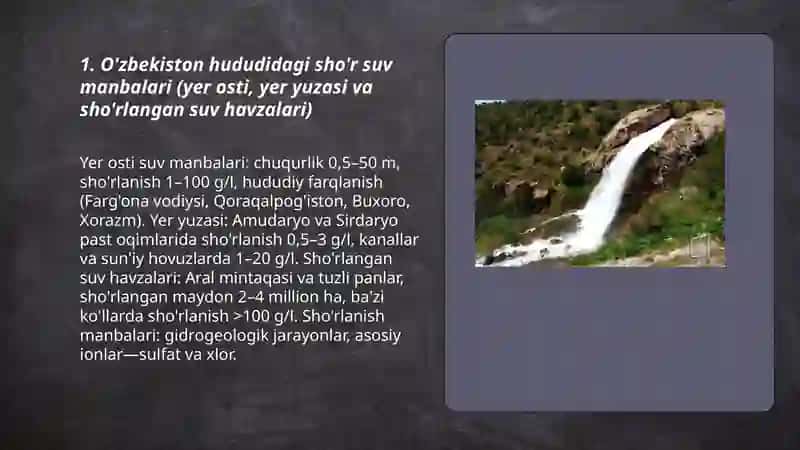 O’zbekiston hududida sho’r suvni chuchuklashtirish 3