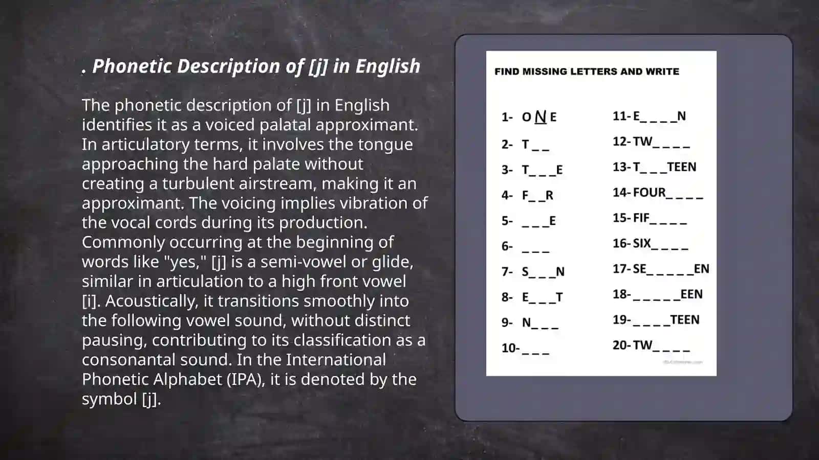Phonetic Description of [j] in English 3