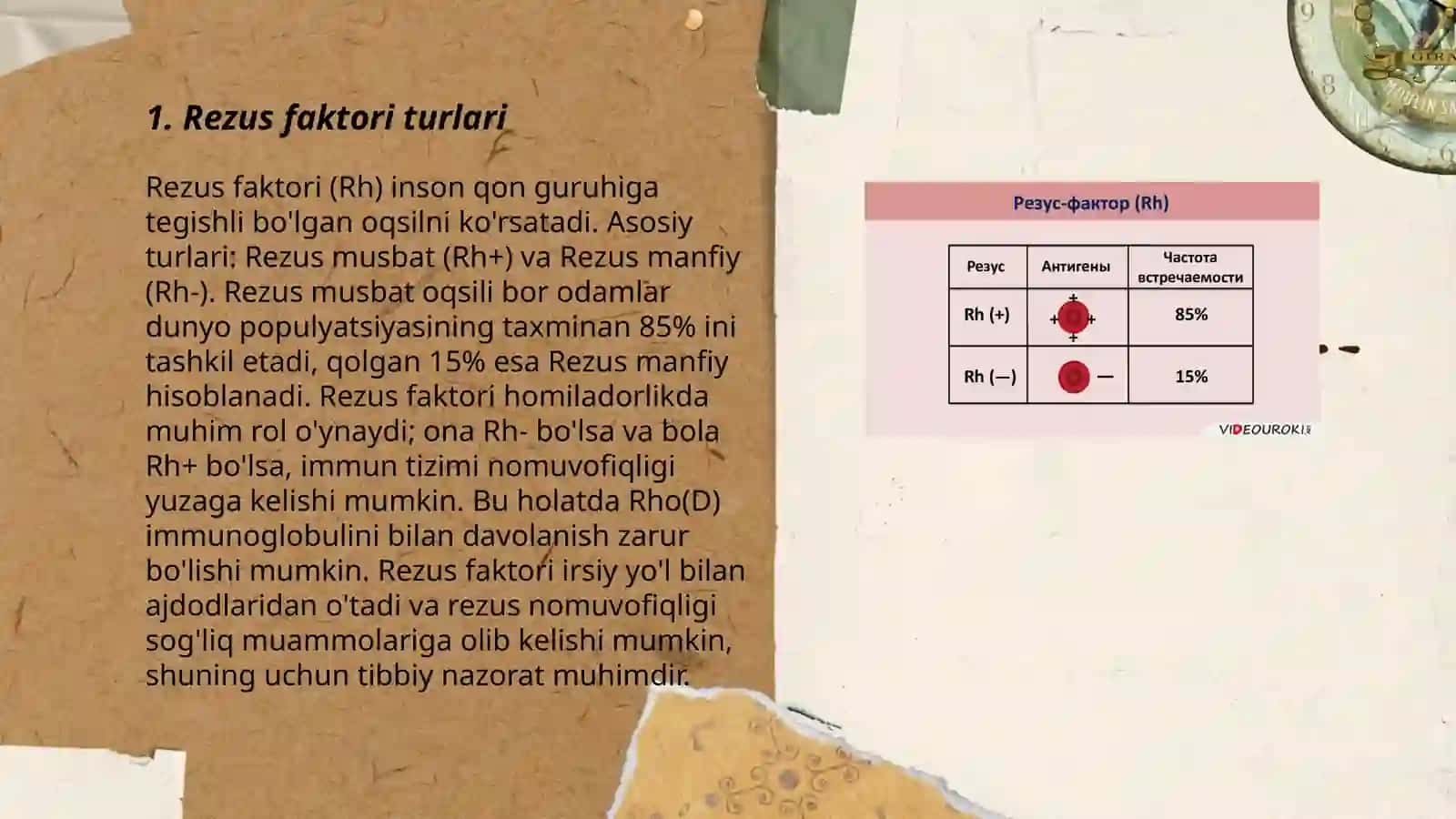 Rezus faktor. Rezus moslik 3