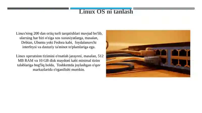 Linux OS o'rnatish va konfiguratsiyasi 3