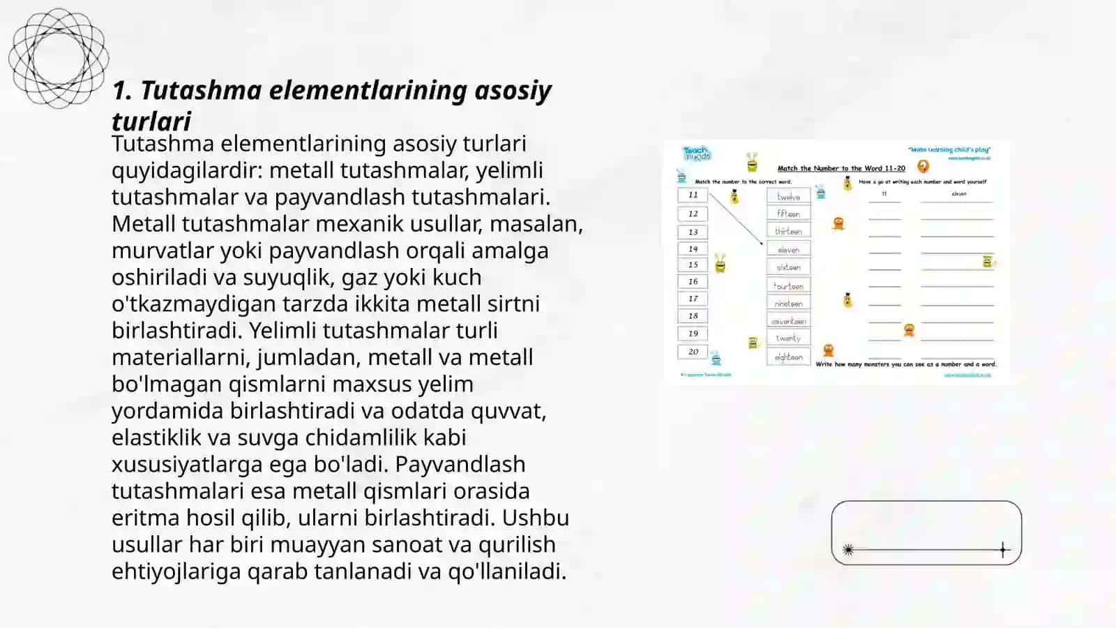 Tutashma elementlari va uning amaliy tatbigʻi 3