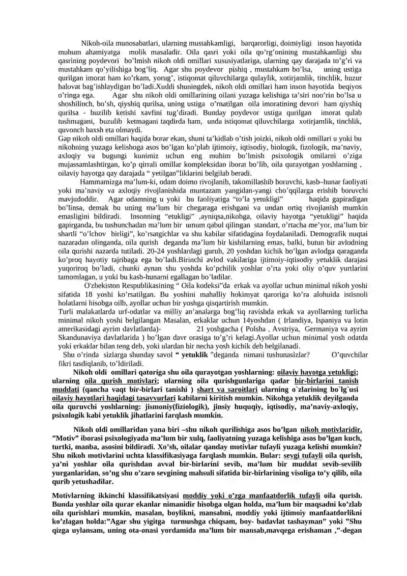 Nikoh oldi omillari va ularning oila mustahkamligiga ta'siri 3
