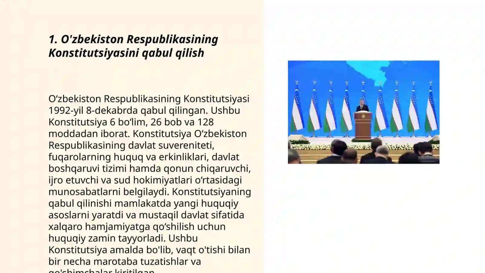 O'zbekiston Respublikasining Konstitutsiyasini qabul qilish 3