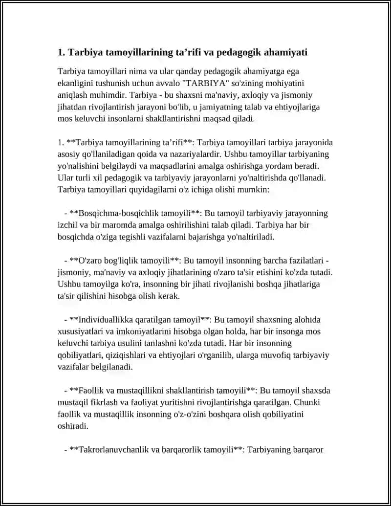 TARBIYA TAMOYILLARI VA TURLARI 3