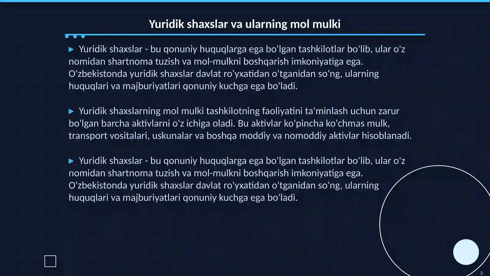 Yuridik shaxslarning mol mulkiga solinadigan soliq 3