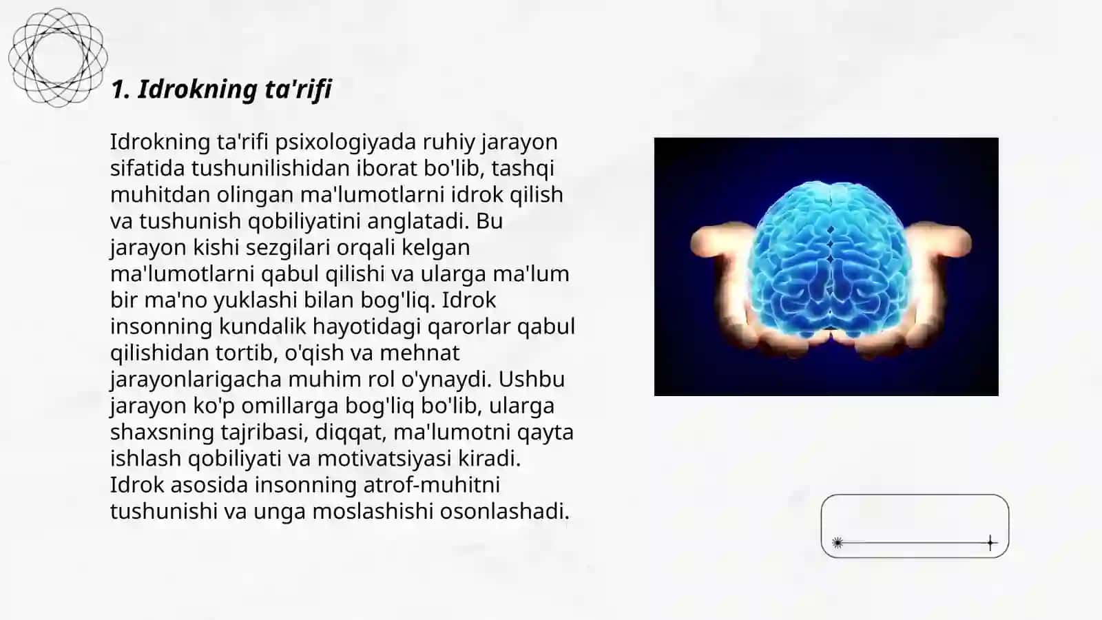 Idrok haqida tushuncha va uning xususiyatlari 3