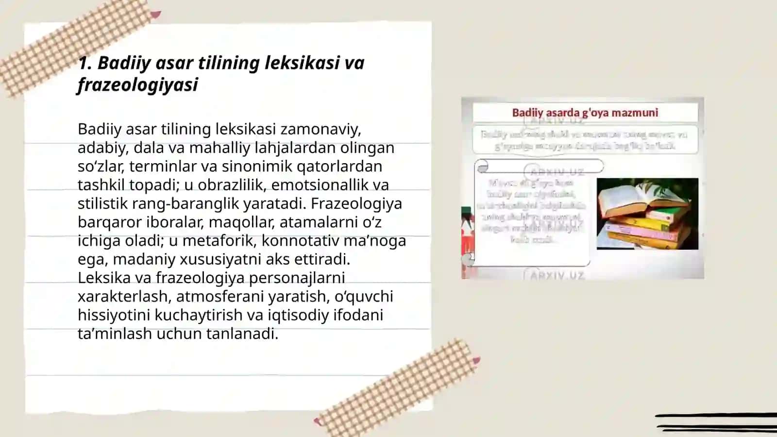 Badiiy asar tili va badiiy tasvir vositalari 3