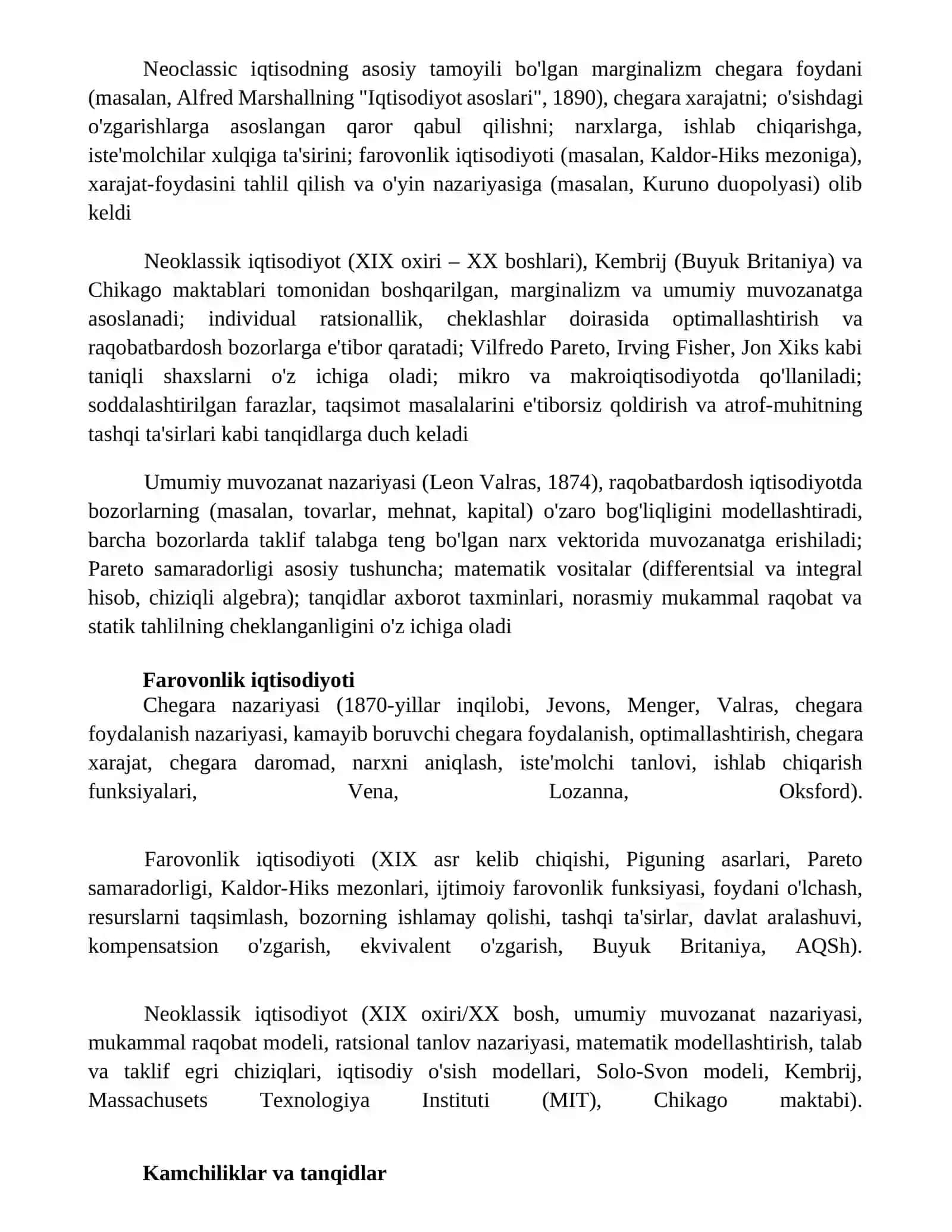 Marjinalizm ta'limoti va neoklassik iqtisodiy maktablar 3