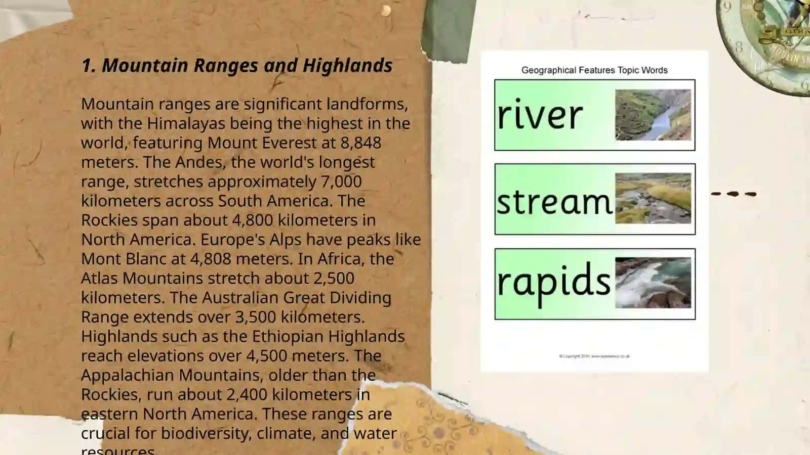 Geographical features and natural resources of the country 3