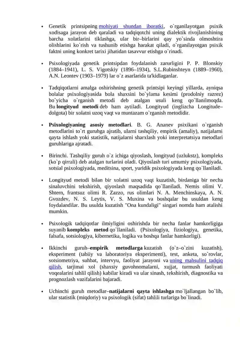 Hozirgi zamon psixologiyasining tadqiqot metodlari 3