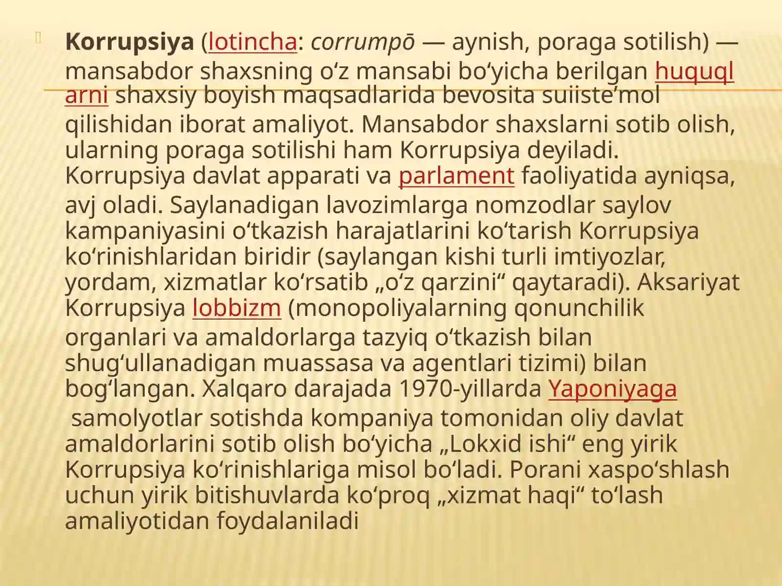 Korrupsiyaning ko’rinishlari 3