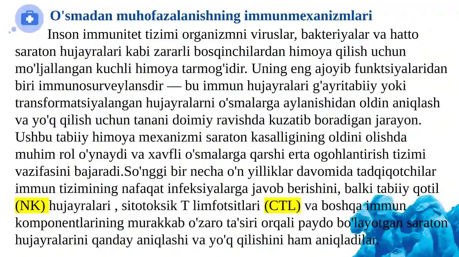 O'smadan muhofazalanishning immunmexanizmlari 3