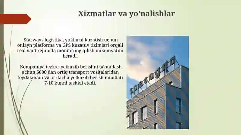 Starways Logistika Kompaniyasi 3