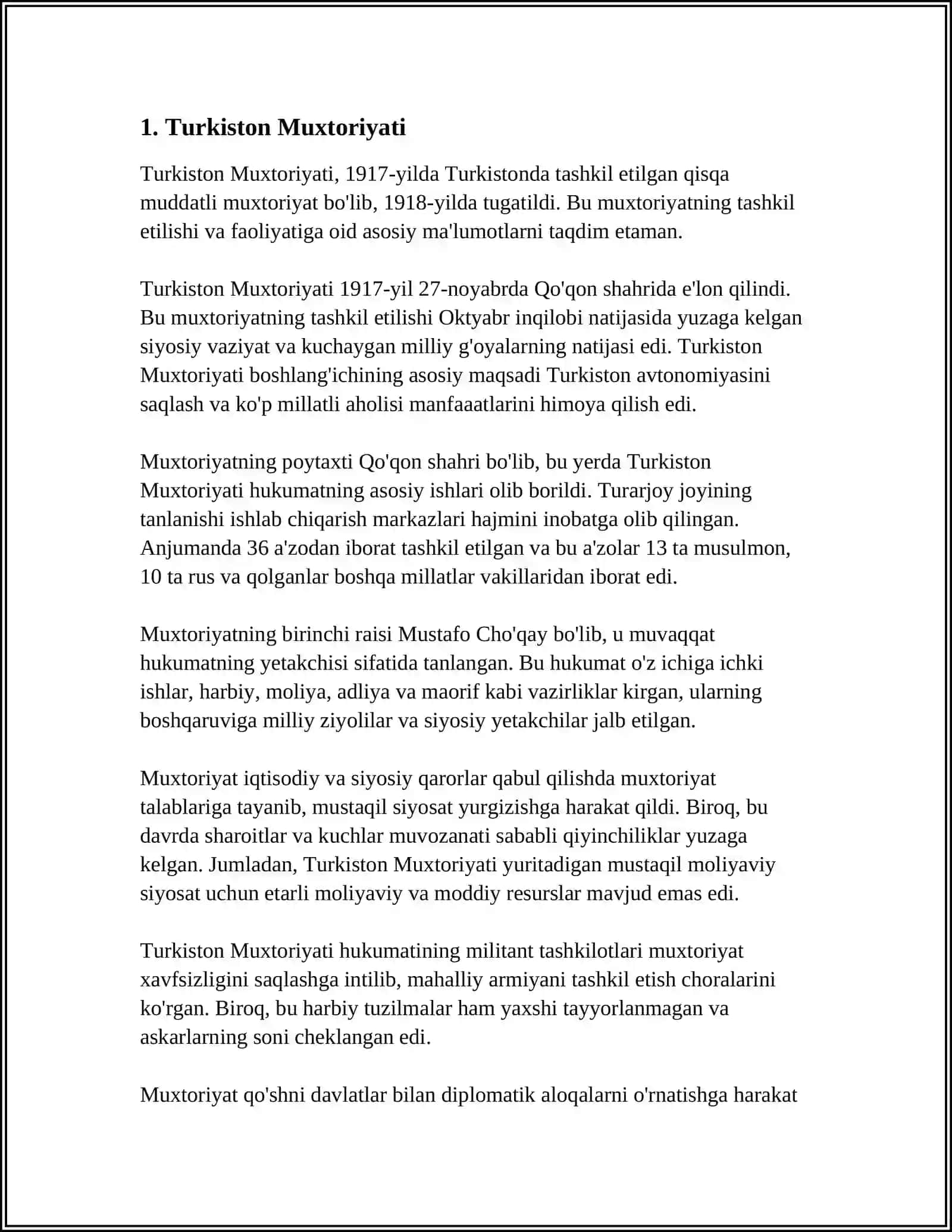 Turkiston Muxtoriyati 3