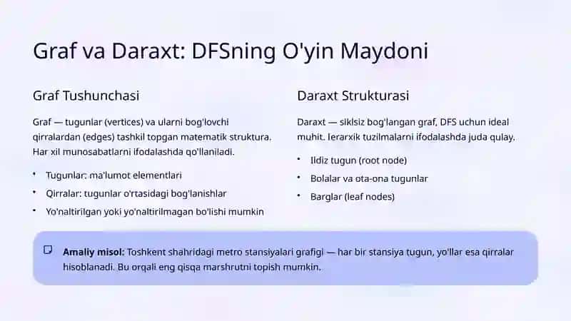 Tubiga Qarab Qidiruv (DFS) Algoritmi: Algoritmik Sarguzasht 3
