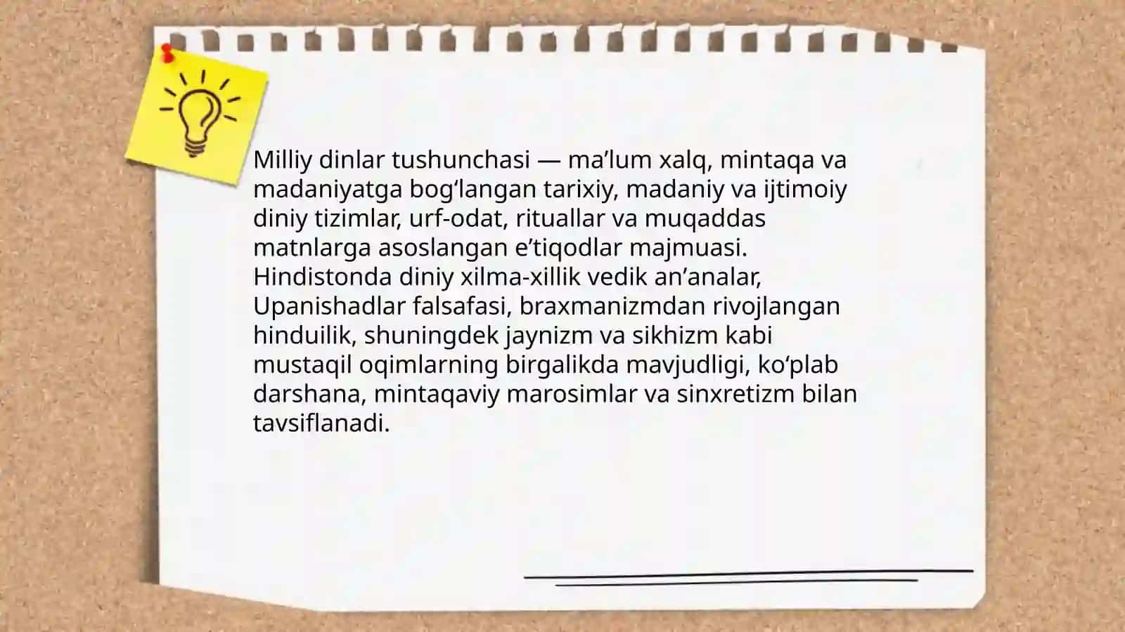 Milliy dinlar tarifi. Hindiston milliy dinlari: vedalar, upanishada, braxmanizm va hinduilik. Jaynizm va sikhizm taʼlimotlari 3