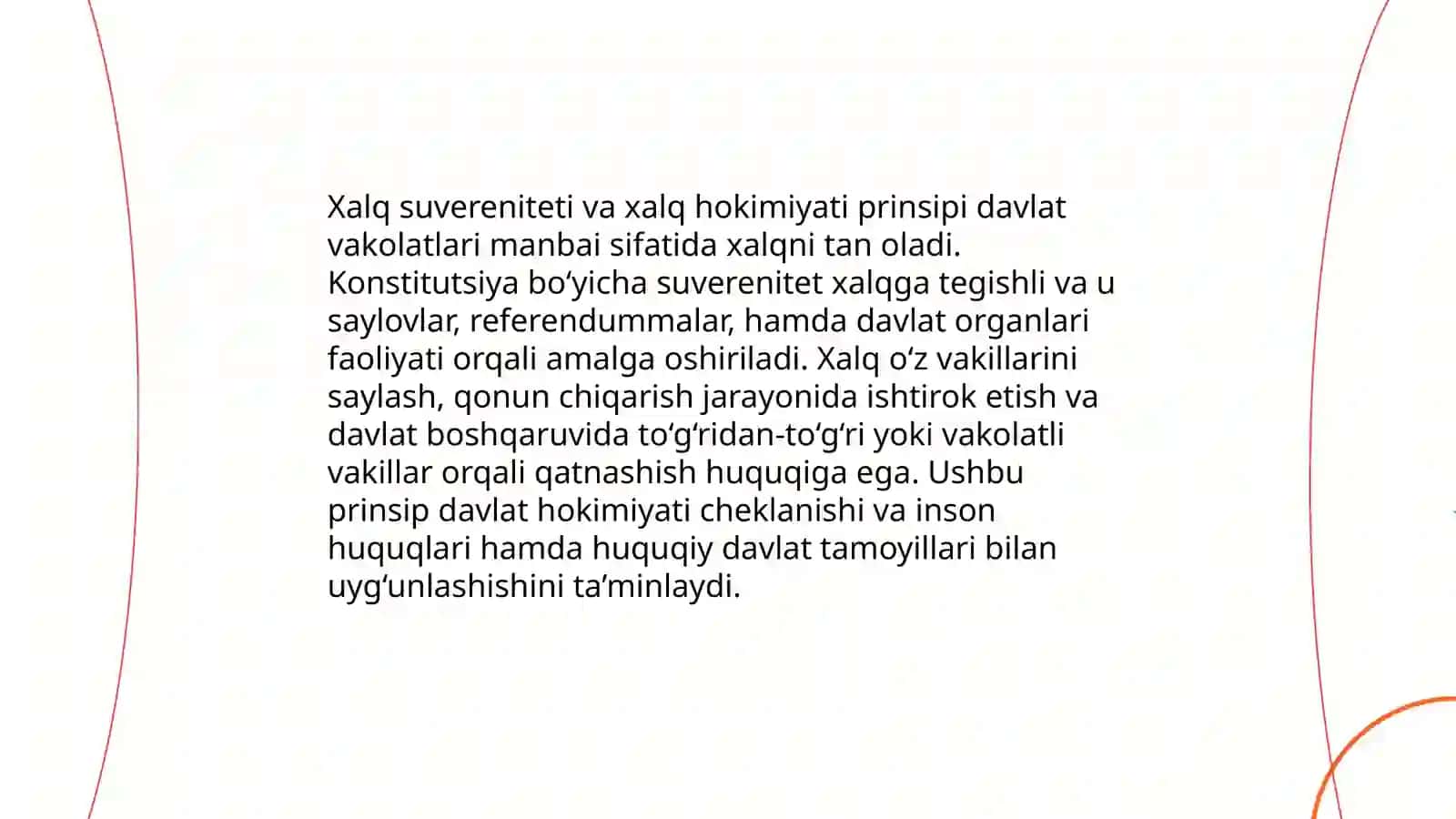 Yangi tahrirdagi Oʻzbekiston Respublikasi konstitutsiyasining asosiy prinsiplari 3