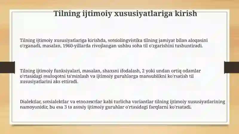 Tilning ijtimoiy xususiyatlari 3