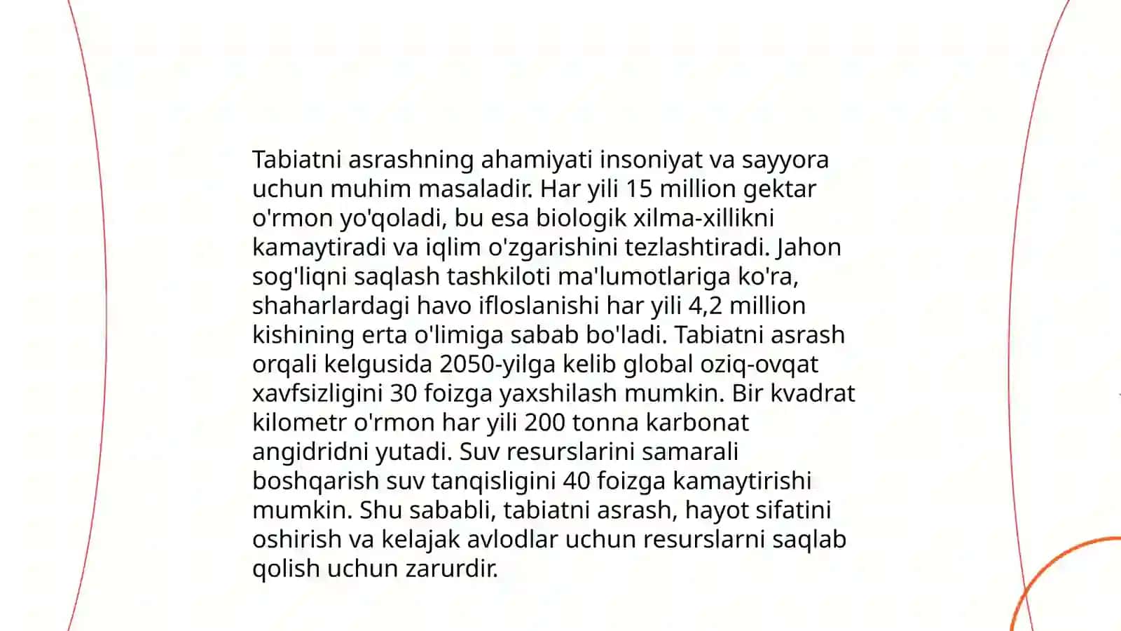Tabiatni asrashning global muammolari 3